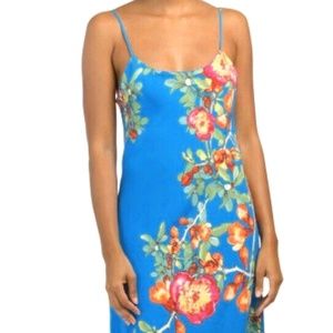 NEW! NATORI VIBRANT BLUE “CYPRUS” FLORAL NIGHTGOWN